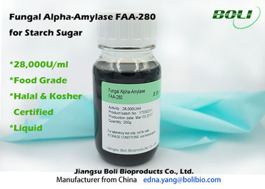 음식 급료 전분 설탕을 위한 비 버섯 모양 알파 아밀라제 효소 - GMO 28000 U/ml