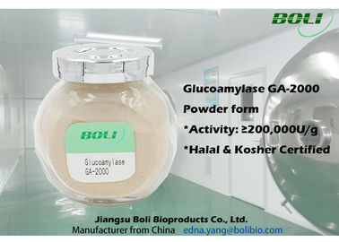 Halal와 정결한 증명서를 가진 상업적인 Glucoamylase 효소 분말, 200000의 U/g