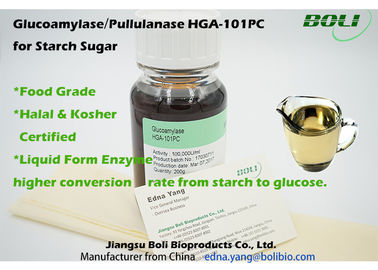음식 급료 Pullulanase 효소 1400B U/ml, 전분 설탕 액체 모양을 위한 Glucoamylase100,000U/ml HGA-101PC
