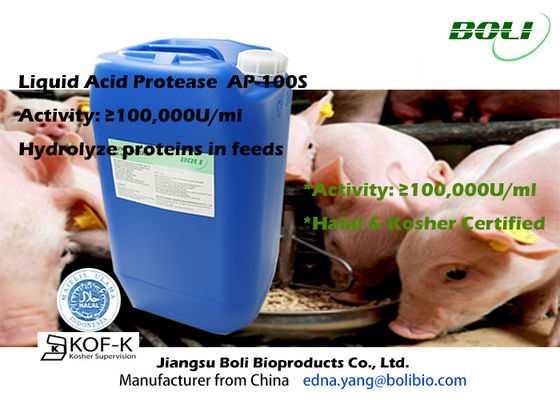 액상에서 동물적 공급 효소 산성 프로테아제 Ap-100s