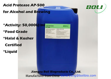 Aclohol 양조 효소 활성 50000 U/Ml를 위한 액체 산성 프로테아제 AP -500