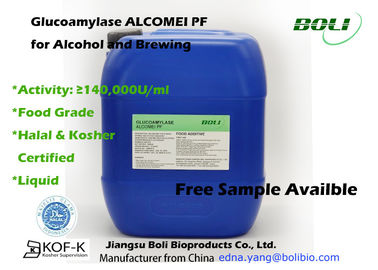 Halal와 정결한 증명서로 알콜 그리고 양조를 위한 액체 Glucoamylase 효소 Alcomei Pf