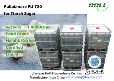 음식 급료 Pullulanase PU-720의 효소 1,400 BU/높은 포도당 시럽의 생산을 위한 식품 산업에 있는 ml