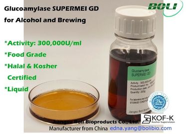 높은 효소 활성 액체 300000 U/알콜과 양조를 위한 Ml Glucoamylase 효소