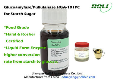 음식 급료 Pullulanase 효소 1400B U/ml, 전분 설탕 액체 모양을 위한 Glucoamylase100,000U/ml HGA-101PC