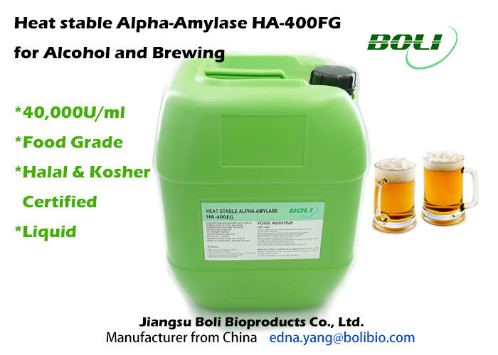 열 - 안정되어 있는 알파 아밀라제 40000 U/ml의 양조에 있는 액화 산업 효소